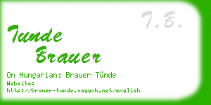 tunde brauer business card